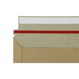 Pochette carton micro-cannelé brune à fermeture adhésive (10pcs)