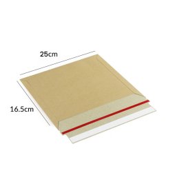 Pochette carton micro-cannelé brune à fermeture adhésive (10pcs)