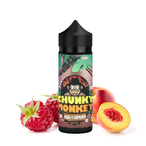 Peach & Raspberry 0mg 100ml - Chunky Monkey by Kingston