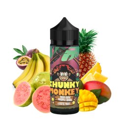 Mango Guava Pineapple Banana Exotic Fruit 0mg 100ml - Chunky Monkey by Kingston