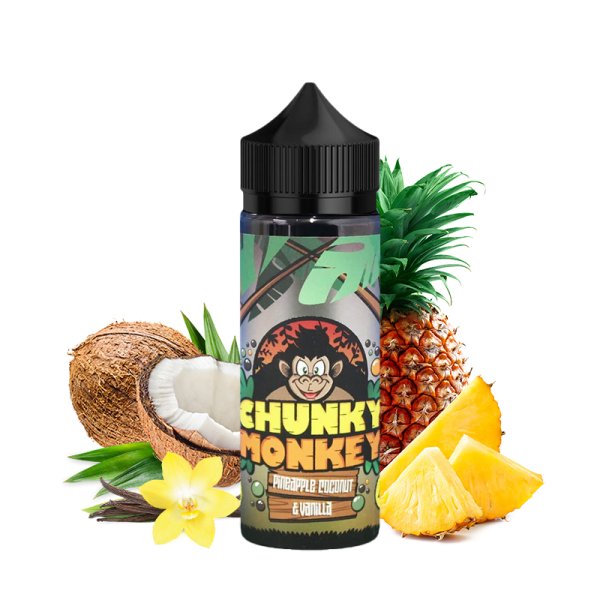 Pineapple Coconut & Vanilla 0mg 100ml - Chunky Monkey by Kingston