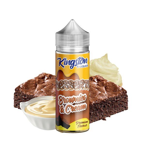 Brownie & Cream 0mg 100ml 30/70 - Desserts by Kingston