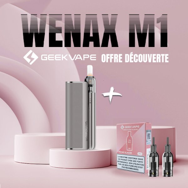 Offre Découverte 1 Wenax M Starter + 1 Pack Cartouches Pré-remplies - Geekvape