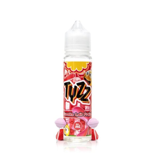 Sucette Lait Fraise 0mg 50ml - Tyzz