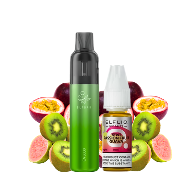 5000 Puff Kiwi Passion Fruit Guava 20mg 10ml - EV5000 by Elfbar