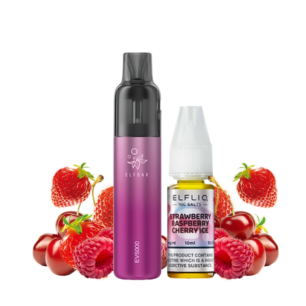 5000 Puff Strawberry Raspberry Cherry Ice 20mg 10ml - EV5000 by Elfbar