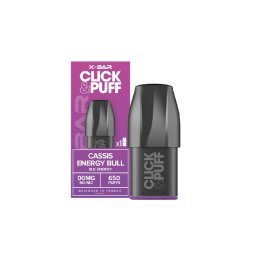 Cartridge Click & Puff 10/20mg Cassis Energy Bull (1pcs) - X-Bar