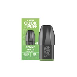 Cartouche Click & Puff 10/20mg Pomme Verte (1pcs) - X-Bar