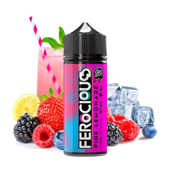 Pink Lemonade 0mg 100ml - ⁠Thirsty by Ferocious Flavours