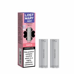 Cartridge Prefilled Peach Ice 20mg (2pcs) - 4in1 Lost Mary by Elfbar