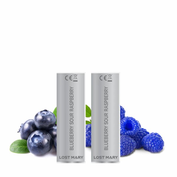 Cartouche Pré-Remplie Blueberry Sour Raspberry  20mg (2pcs) - 4in1 Lost Mary by Elfbar