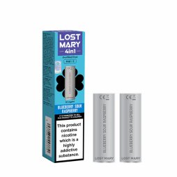 Cartridge Prefilled Blueberry Sour Raspberry 20mg (2pcs) - 4in1 Lost Mary by Elfbar