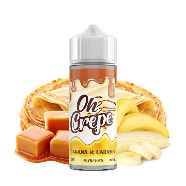 Banana & Caramel 0mg 100ml - Oh Crepe by VapeIQ