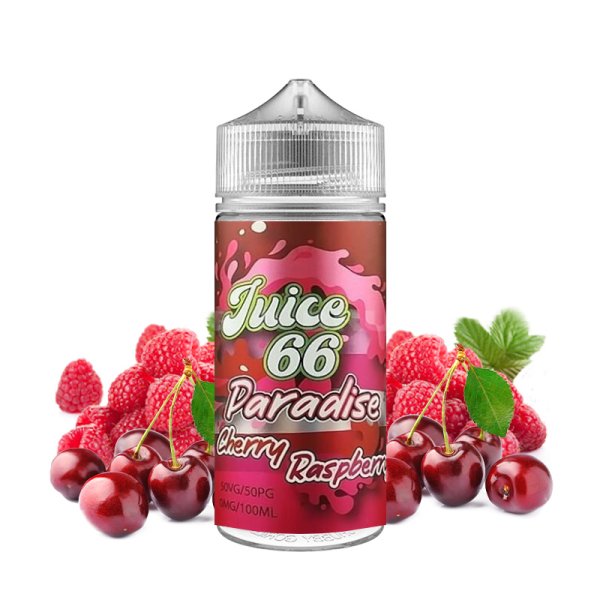 Cherry Raspberry 0mg 100ml - Paradise by Juice 66