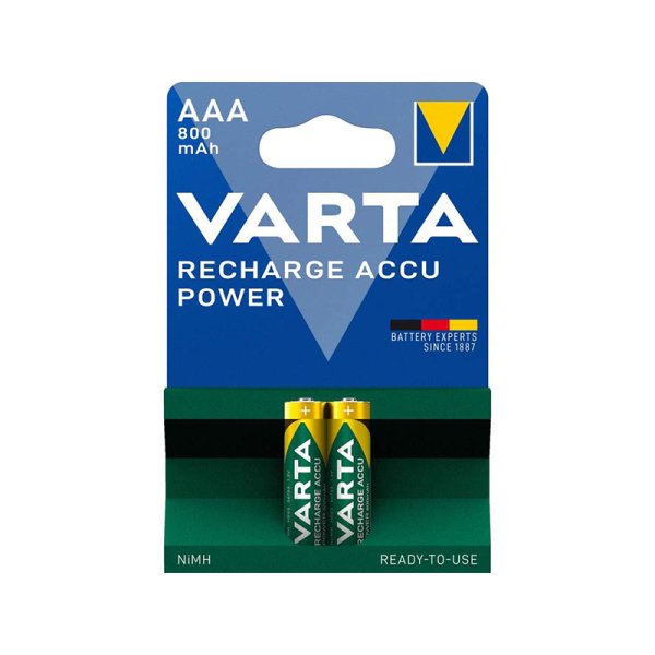 Piles Alcaline HR3 800mAh (2pcs) - Varta