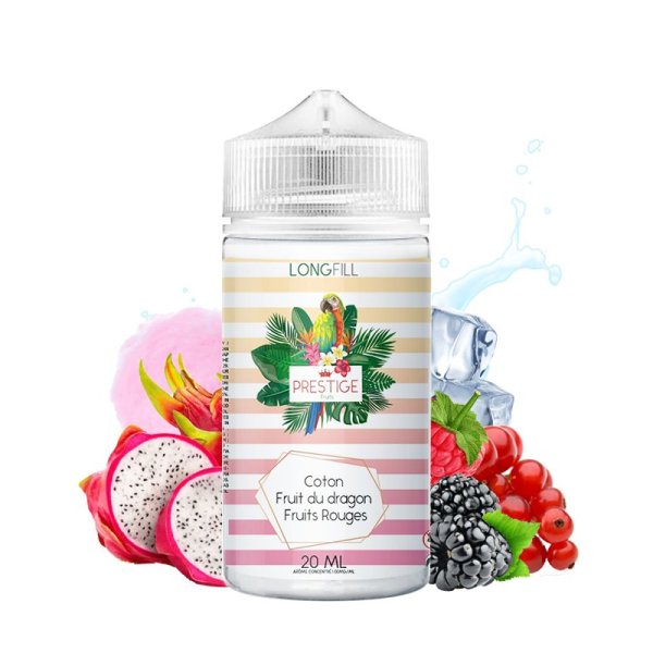 Long Fill Cotton Candy Fruit du Dragon Fruits Rouges 0mg 20/120ml - Prestige Fruits