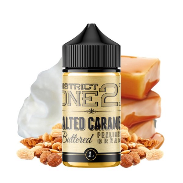 District One21 Salted Caramel 0mg 50ml - Five Pawns