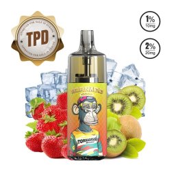 10000 Puff Strawberry Kiwi Ice 10ml - Tornado by Gobar