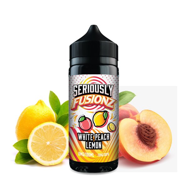 White Peach Lemon 0mg 100ml - Seriously Fusionz by Doozy