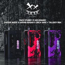 Kit Stubby AIO DNA60c - Suicide Mods X Vaping Bogan X Orca Vape + Tallboy RBA