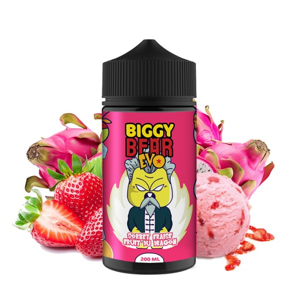 Sorbet Fraise Fruit du Dragon 0mg 200ml - Biggy Bear