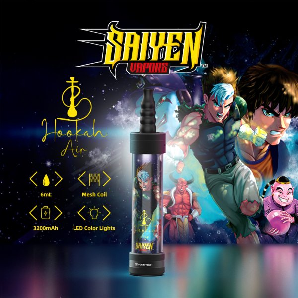 Portable E-Shisha Hookah Air v1.5 6ml 3200mAh Saiyen Vapor - Fumytech X Swoke