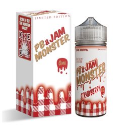 Strawberry 0mg 100ml - PB & Jam Monster by Monster Vape Labs