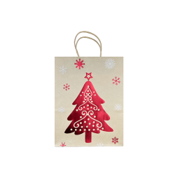 Kraft Christmas Tree Bag 27x21x11cm (10pcs)