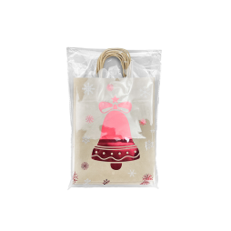 Kraft Christmas Bells Bag 27x21x11cm (10pcs)