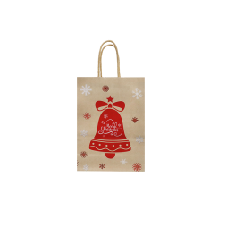 Kraft Christmas Bells Bag 15x8x21cm (10pcs)