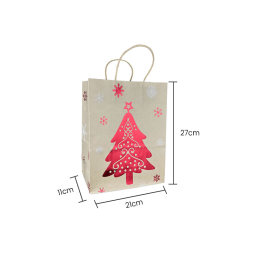 Sac Kraft Christmas Tree 27x21x11cm (10pcs)