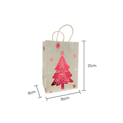 Kraft Christmas Tree Bag 15x8x21cm (10pcs)