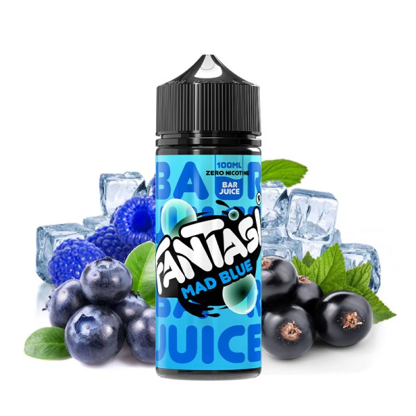 Mad Blue 0mg 100ml - Bar Juice by Fantasi