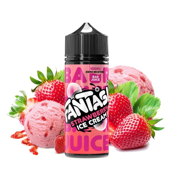 Strawberry Ice Cream 0mg 100ml - Bar Juice by Fantasi