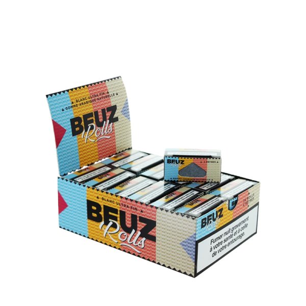 Rouleau de Feuille A Rouler Blanc Slim (4 mètres) (24pcs) - Beuz