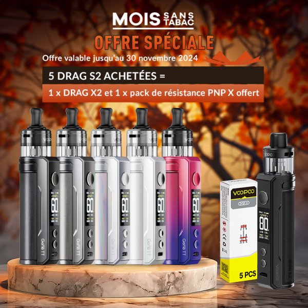 5+2 Offre Découverte Drag S2 + Drag X2 / PnP X - Voopoo