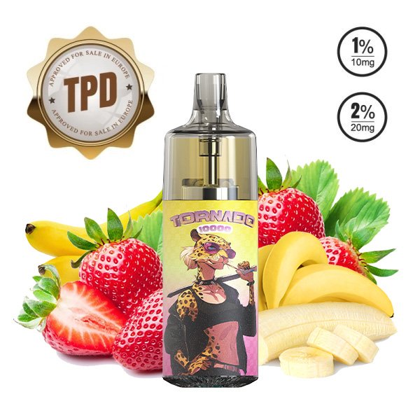 Puff Tornado 10000 TPD Europe Strawberry Banana 10/20mg