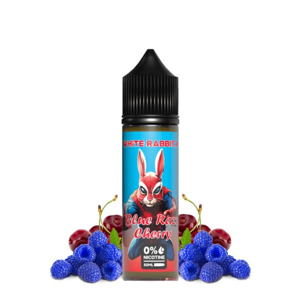 Blue Razz Cherry 0mg 50ml - White Rabbit