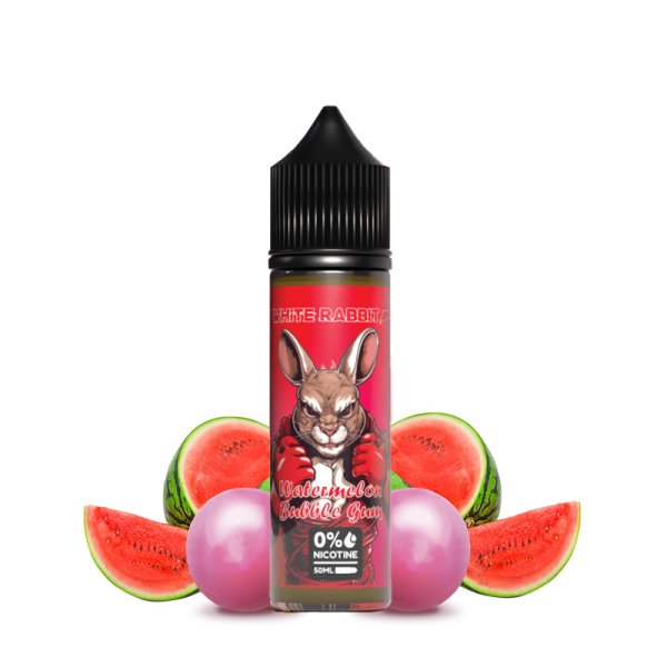 Watermelon Bubble Gum 0mg 50ml - White Rabbit