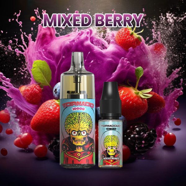 Tornado 10000 TPD Mixed Berry 10/20mg - Gobar X Tornadoliq