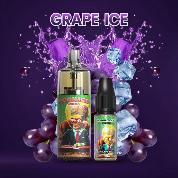 10000 Puff Grape Ice 10ml - Tornado by Gobar