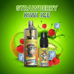 10000 Puff Strawberry Kiwi Ice 10ml - Tornado by Gobar