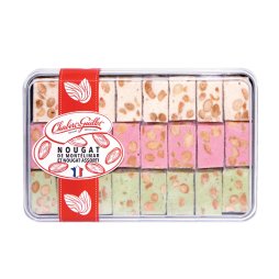 Metal box Nougats vanilla/strawberry/pistachio 250g - Chabert & Guillot