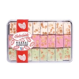 Metal box Nougats vanilla/strawberry/pistachio 250g - Chabert & Guillot