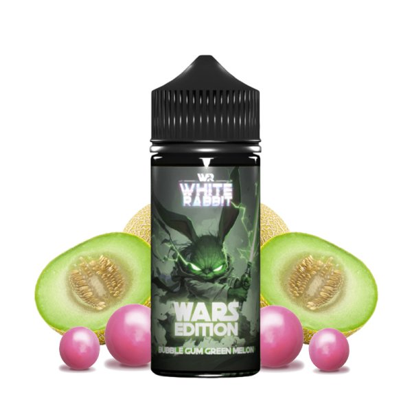 Bubble Gum Green Melon 0mg 100ml - Wars Edition by White Rabbit