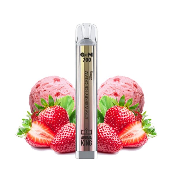 Puff Gem 700 Strawberry Ice Cream 20mg - Aroma King