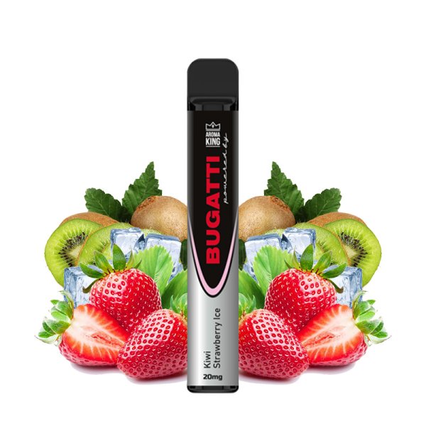 Puff Bugatti 600 Kiwi Strawberry Ice 20mg - Aroma King