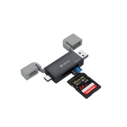 Clé USB 2 en 1 Type C 2.0 à Lecteur Carte SD TF (480Mbps) - Smart Series by DEVIA