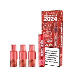 Starter Kit 2400 Puff Grosse Fraise (3pods) - Wpuff 2.0 by Liquideo