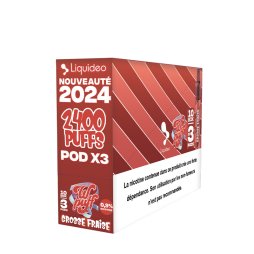 Starter Kit 2400 Puff Grosse Fraise (3pods) - Wpuff 2.0 by Liquideo